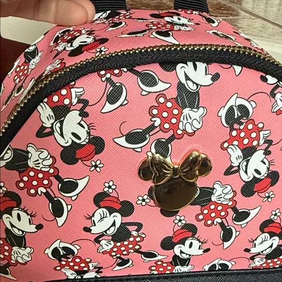Bioworld Minnie Mouse Pink and Black Kids Backpack - Picture 14 of 16